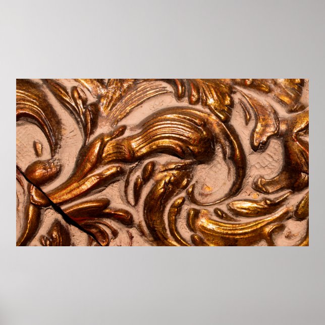 detail of ornamental picture frame, bronze colour. poster (Front)