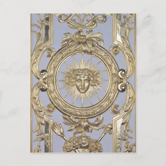 Detail of panelling depicting postcard (Front)