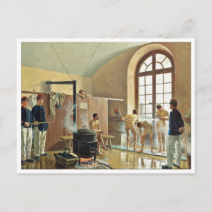 Detail of Showers at the Regiment by Eugene Chaper Postcard