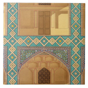 Detail of the Courtyard Arcades in the Medrese-i-S Ceramic Tile