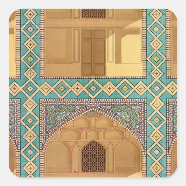 Detail of the Courtyard Arcades in the Medrese-i-S Square Sticker (Front)