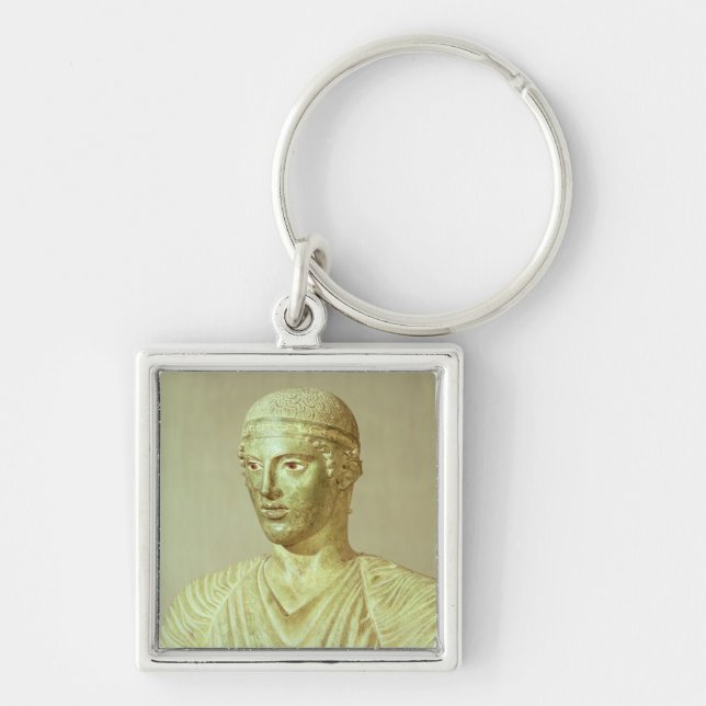 Detail of the Delphi Charioteer, c.470 BC Key Ring (Front)