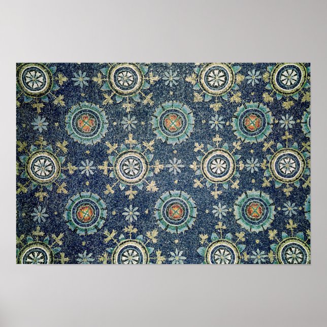 Detail of the floral decoration from the vault (Front)