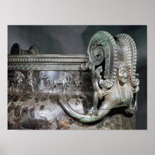 Detail of the gorgon handle from a krater poster