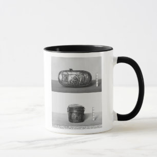 Detail of the lid of a pyxide mug