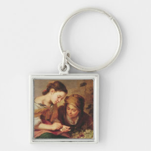 Detail of The Little Fruit-Seller, 1670-75 Key Ring