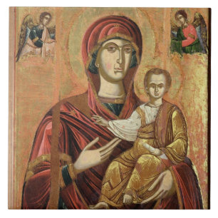 Detail of the Madonna and Child from the Iconostas Ceramic Tile