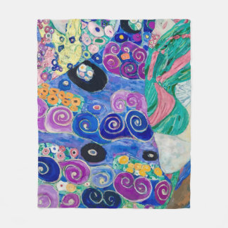 Detail of The Maiden by Gustav Klimt Fleece Blanket