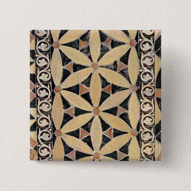 Detail of the pavement 15 cm square badge (Front)
