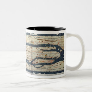 Detail of the Peutinger Table Two-Tone Coffee Mug