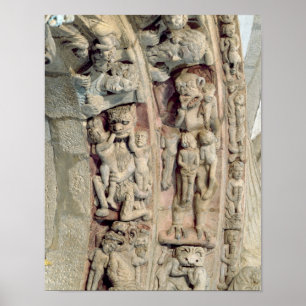 Detail of the Portico De la Gloria Poster