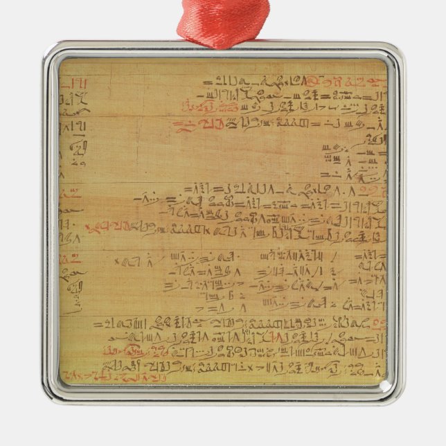Detail of the Rhind Mathematical Papyrus Metal Tree Decoration (Front)