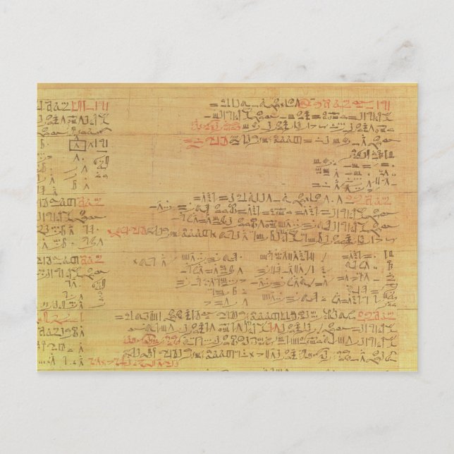 Detail of the Rhind Mathematical Papyrus Postcard (Front)