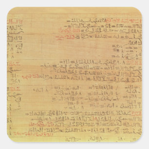 Detail of the Rhind Mathematical Papyrus Square Sticker