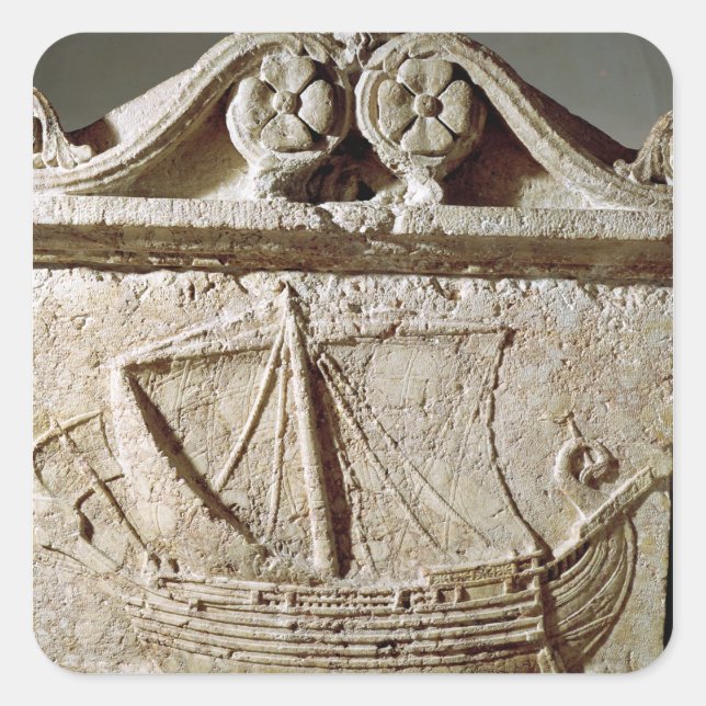 Detail of the Ship Sarcophagus, from Sidon Square Sticker (Front)