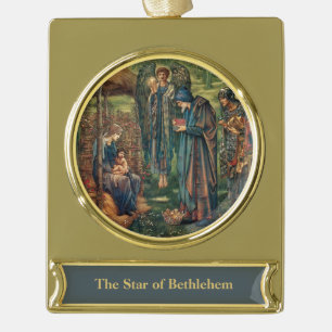 Detail of the Star of Bethlehem Gold Plated Banner Ornament