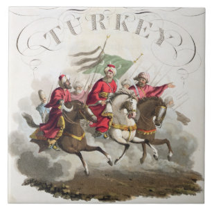 Detail of title page, from 'Costumes of the Variou Ceramic Tile