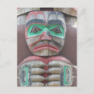Detail of Totem Pole Postcard