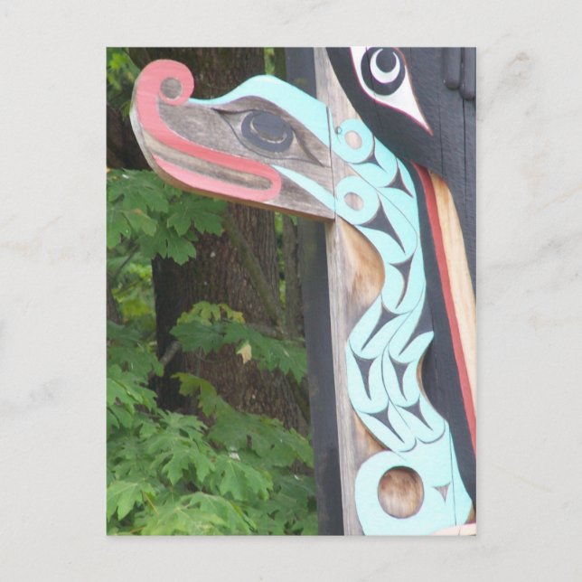 Detail of Totem Pole Postcard (Front)