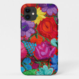 Detail of traditional embroidery floral textile iPhone 11 case
