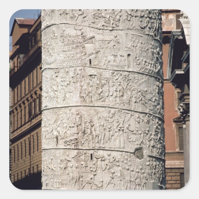 Detail of Trajan's Column Square Sticker (Front)