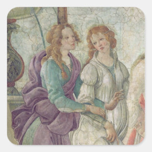 Detail of Venus and the Graces Square Sticker