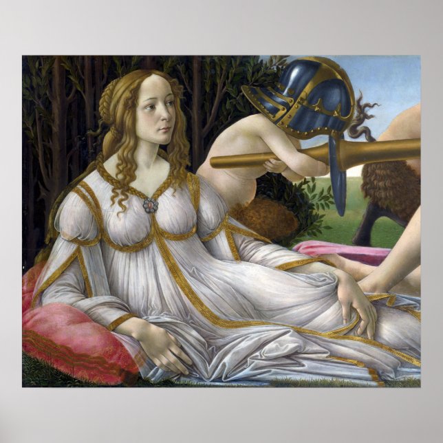 Detail of Venus, Venus and Mars by Botticelli Poster (Front)