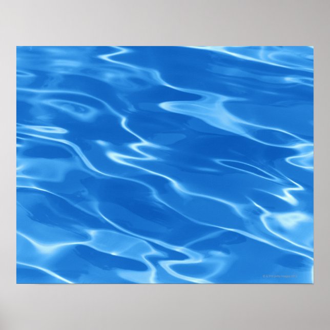 Detail of water ripples in swimming pool poster (Front)