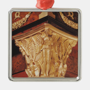 Detail of winged victory metal ornament