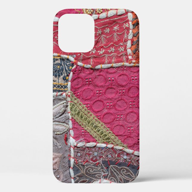 Detail old colourful patchwork carpet, India. Clos Case-Mate iPhone Case (Back)