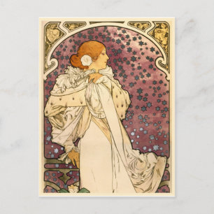 Detail The Lady of the Camellias Art Nouveau Postcard