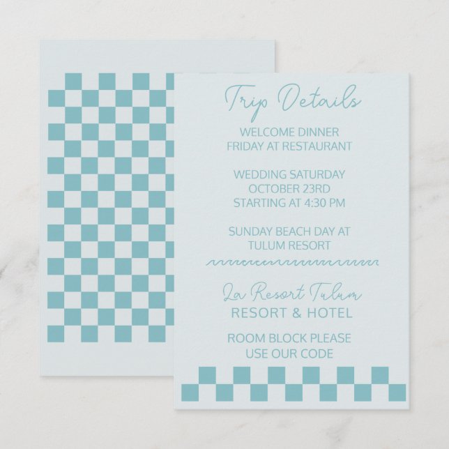 Detail wedding card (Front/Back)