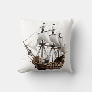 Detailed 3D Rendering of a Pirate Ship Cushion