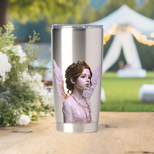 Detailed Angelic Portrait Insulated Tumbler