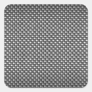 Detailed Carbon Fibre Textured Square Sticker