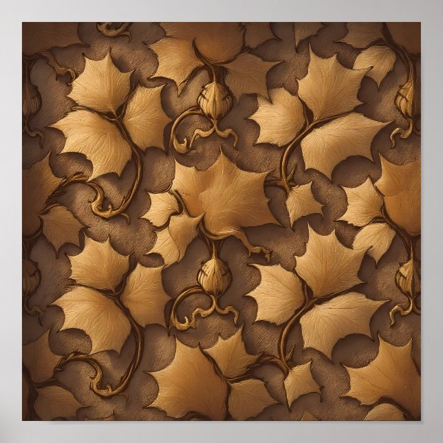 Detailed Carved Ivory Wallpaper - Luminous Texture Poster (Front)