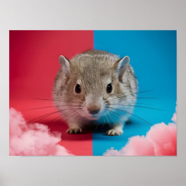 Detailed Close-Up of a Small Animal Poster (Front)