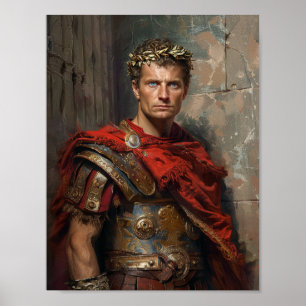 Detailed Colour Portrait Painting of Caesar Poster