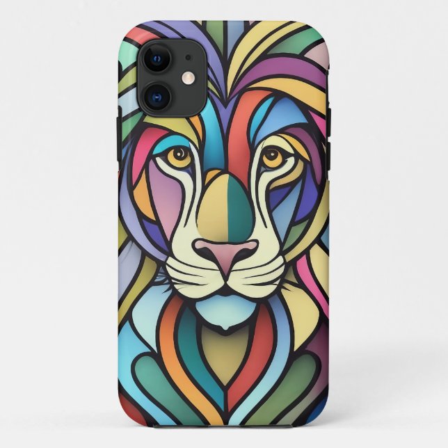 Detailed Colourful Lion Head Case-Mate iPhone Case (Back)