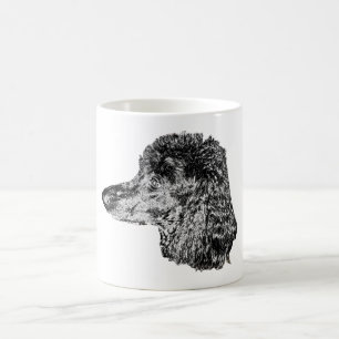 Detailed Dog Portrait Mug - Black & White Style