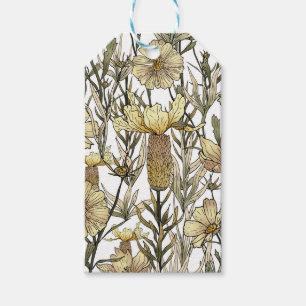 Detailed Floral Pattern Gift Tags