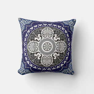 Detailed Floral Scarf Paisley Design Cushion