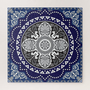 Detailed Floral Scarf Paisley Design Jigsaw Puzzle
