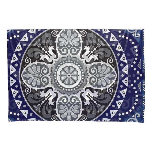 Detailed Floral Scarf Paisley Design Pillowcase (Front)