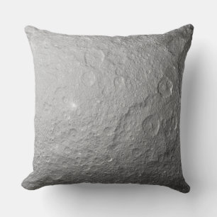 Detailed Full Moon Photo High-Res Lunar Surface Cushion