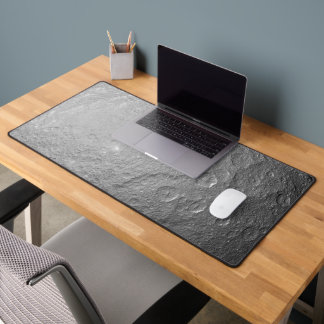 Detailed Full Moon Photo | High-Res Lunar Surface Desk Mat