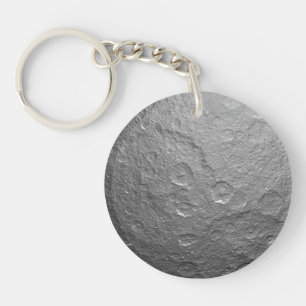 Detailed Full Moon Photo   High-Res Lunar Surface Key Ring