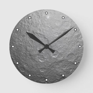 Detailed Full Moon Photo   High-Res Lunar Surface Round Clock