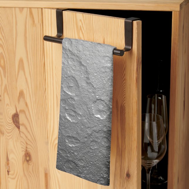 Detailed Full Moon Photo | High-Res Lunar Surface Tea Towel (Thirds Fold)