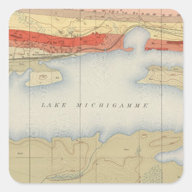 Detailed Geology Sheet V Square Sticker (Front)